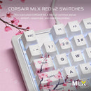 Corsair K70 CORE SE RGB Mechanical Gaming Keyboard with Palm Rest (Cherry MLX Red Switch) Cherry Blossom 櫻花色 CH-9109C1E-NA