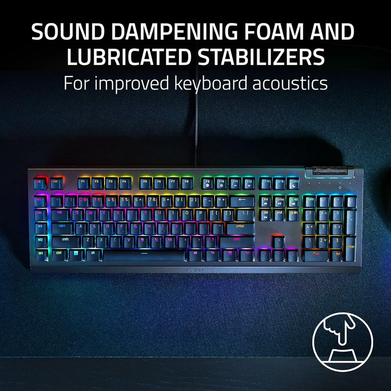 Razer BlackWidow V4 Pro Gaming Keyboard (English Green Switch) RZ03-04680100-R3M1 * Free Razer DeathAdder Essential Black - RZ01-03850100-R3M1 
