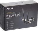 ASUS PCE-AX3000 AX3000 Dual Band PCI-E (WiFi 6 + Bluetooth 5.0) Wi-Fi Adapter 盒裝 無線網絡接收卡