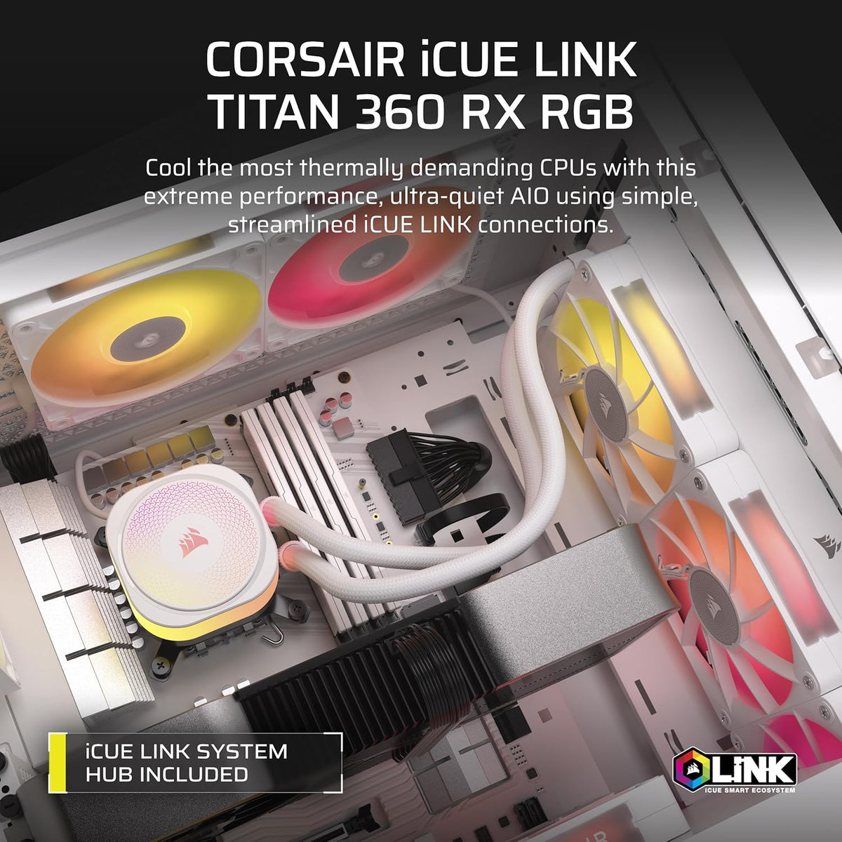 (新品未開封)CORSAIR iCUE LINK TITAN 360 RGB iCUE LINK TITAN 360 RX RGB AIO液冷CPU冷却器