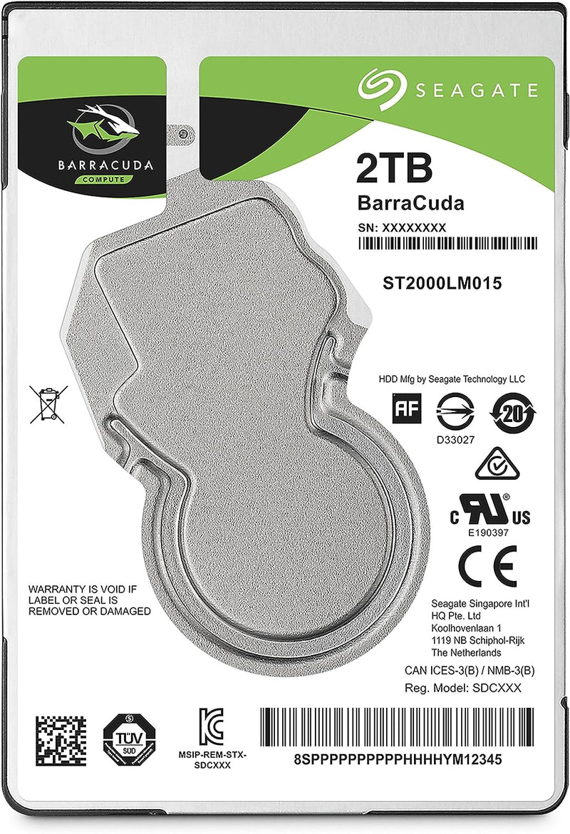 Seagate 2TB Barracuda ST2000LM015 2.5" SATA 5400rpm 256MB Cache HDD