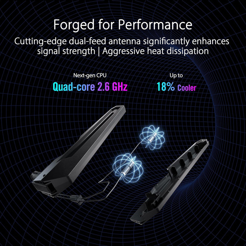 ASUS ROG Rapture GT-BE98 BE25000 WiFi 7 Quad-Band Gaming Router (NE-AGBE98)