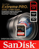 SanDisk 256GB Extreme Pro SD Card (CL10 V30 UHS-I U3 4K UHD 200MB/s) SDSDXXD-256G-GN4IN 772-4539