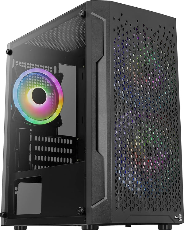 AeroCool Trinity Mini FRGB Black Tempered Glass Micro-ATX Case 