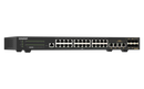 QNAP QSW-M2130-4C2S24T 30 Ports 10GbE SFP+ x 2 | 10GbE SFP+/RJ45 Combo Ports x 4 | 2.5GbE (RJ45) x 24 L2 Web Managed Switch