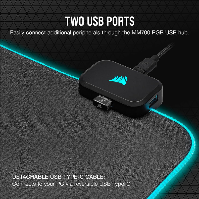 Corsair MM700 RGB Extended Cloth Gaming Mouse Pad CH-9417070-WW 