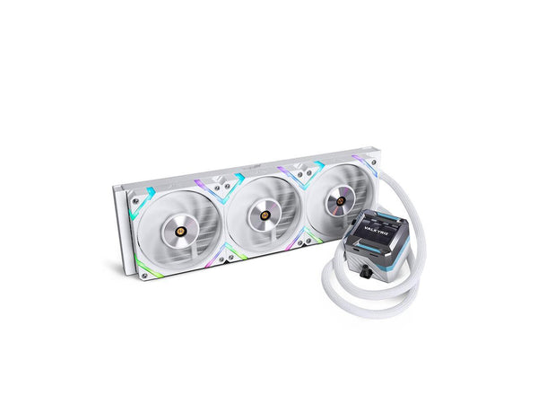 VALKYRIE E360 VALKYRIE WHITE White ARGB with LCD Display 360mm Liquid CPU Cooler