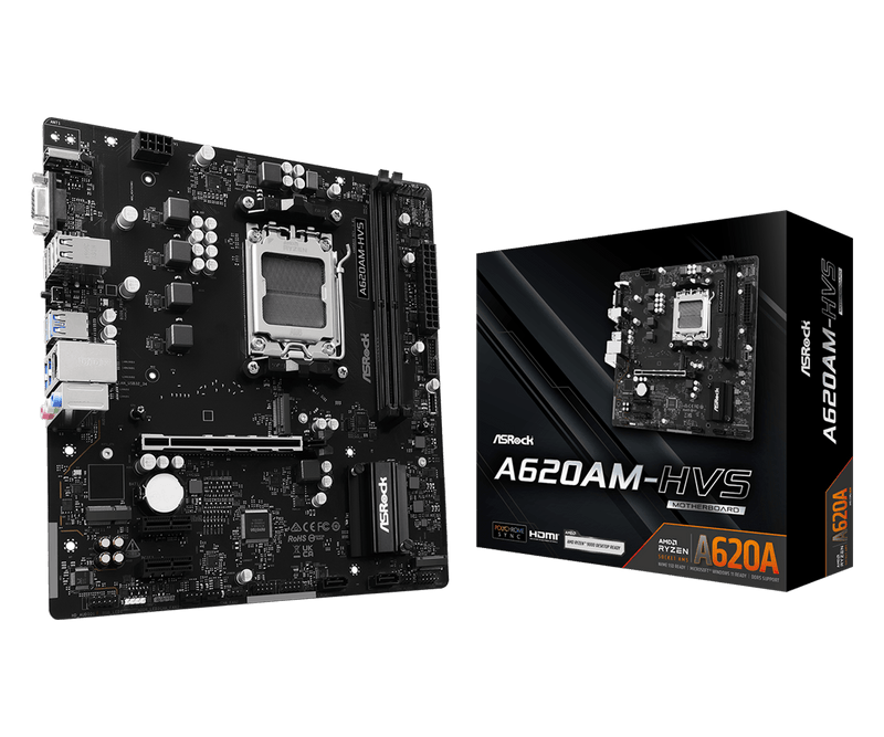 ASRock A620AM-HVS DDR5,Socket AM5 mATX Motherboard