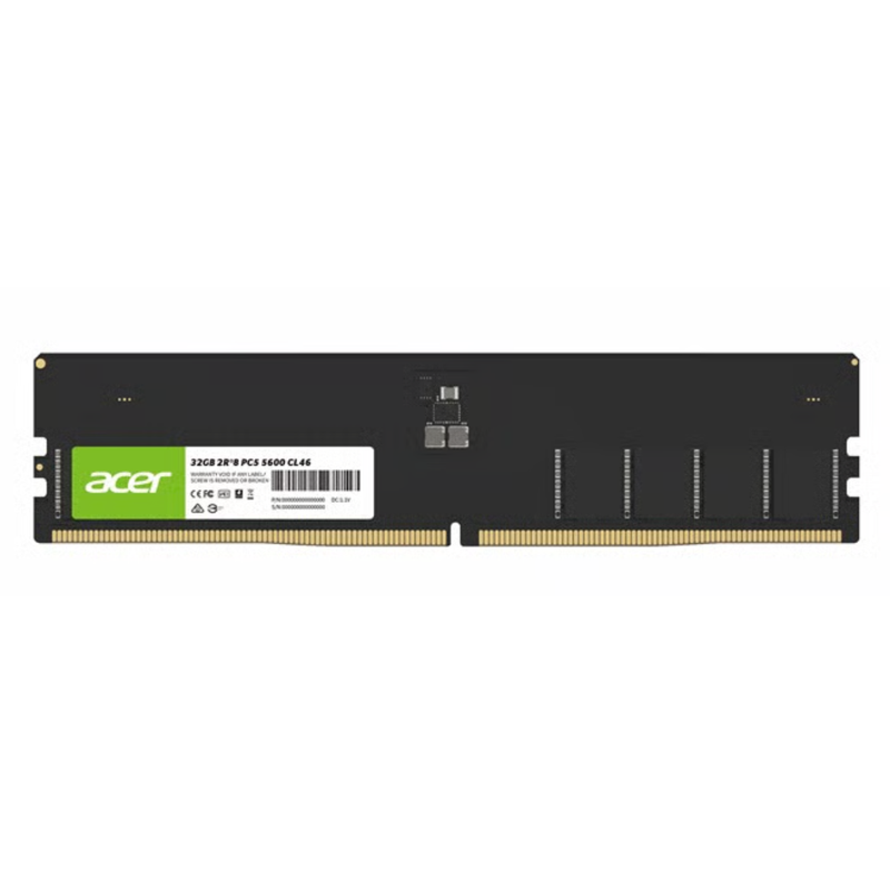 ACER 32GB (1x32GB) UD200 BL.9BWWA.427 DDR5 5600MHz UDIMM Memory (RM-AU5C32)