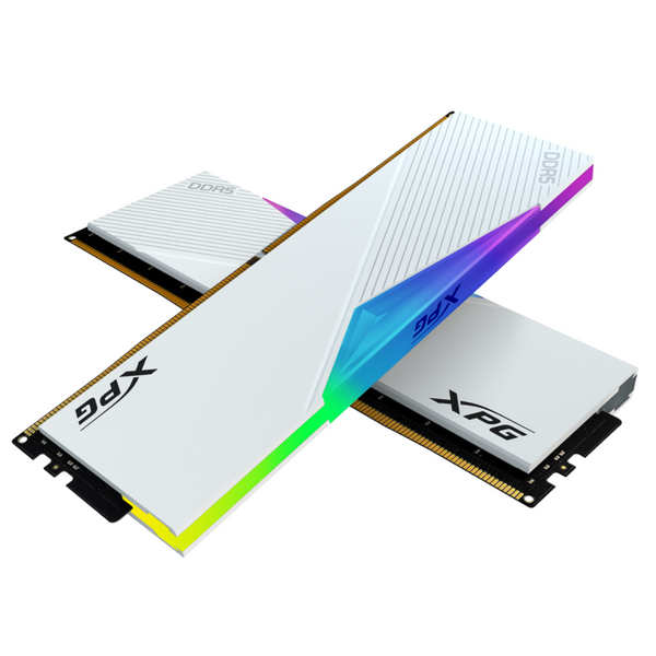 ADATA 64GB Kit (2x32GB) XPG LANCER RGB White AX5U6400C3232G-DCLARWH DDR5 6400MHz Memory AMD EXPO &amp; Intel XMP 3.0