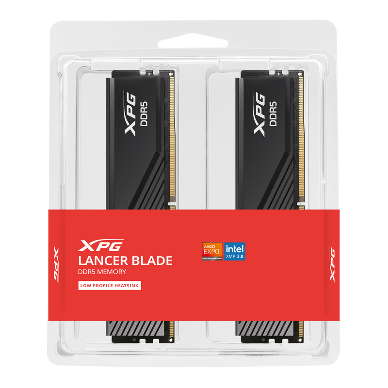 ADATA 32GB Kit (2x16GB) XPG LANCER BLADE Black 黑色 CL48 AX5U6000C4816G-DTLABBK DDR5 6000MHz Memory AMD EXPO & Intel XMP 3.0 (RM-LBC32B)