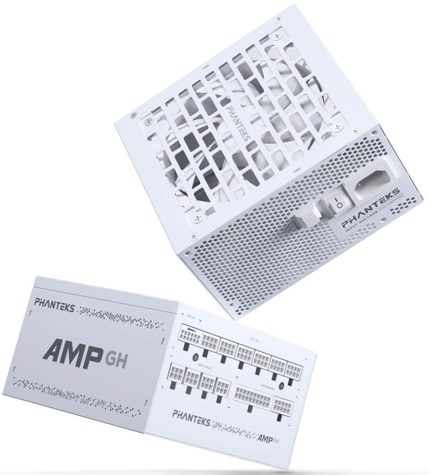 Phanteks AMP GH 1000W ATX3.1 PCIe 5.1 80 Plus Platinum Full Modular Power Supply - WHITE (PH-P1000GH_WT01) 