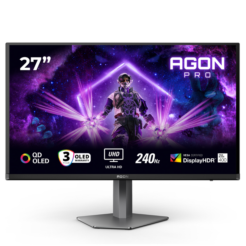 [最新產品] AOC 27" AGON Pro AG276UZD 240Hz 4K UHD QD-OLED (16:9) 電競顯示器