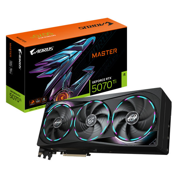 (少量現貨) GIGABYTE GeForce RTX 5070 Ti AORUS MASTER 16GB GDDR7 GV-N507TAORUS M-16GD