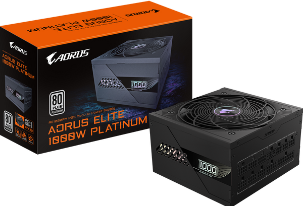 GIGABYTE 1000W AORUS ELITE P1000W 80+ Platinum Modular PCIe 5.0 Power Supply GP-AE1000PM PG5 
