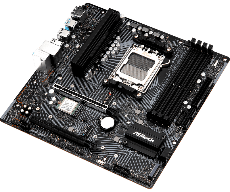 ASRock B650M PG Lightning WiFi DDR5,Socket AM5 mATX Motherboard