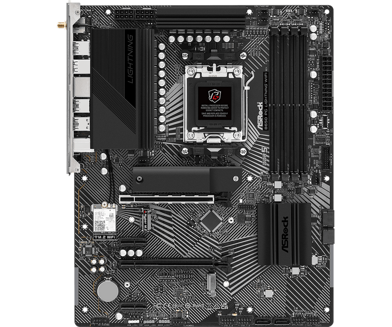 ASRock B650 PG Lightning WiFi DDR5,Socket AM5 ATX Motherboard 