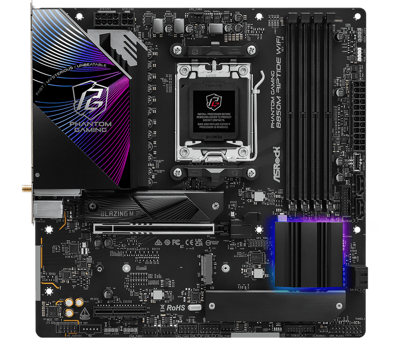 ASRock B850M Riptide WiFi DDR5,Socket AM5 mATX Motherboard