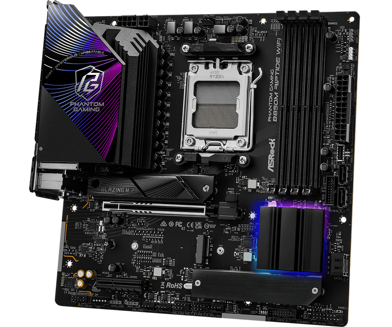 ASRock B850M Riptide WiFi DDR5,Socket AM5 mATX Motherboard
