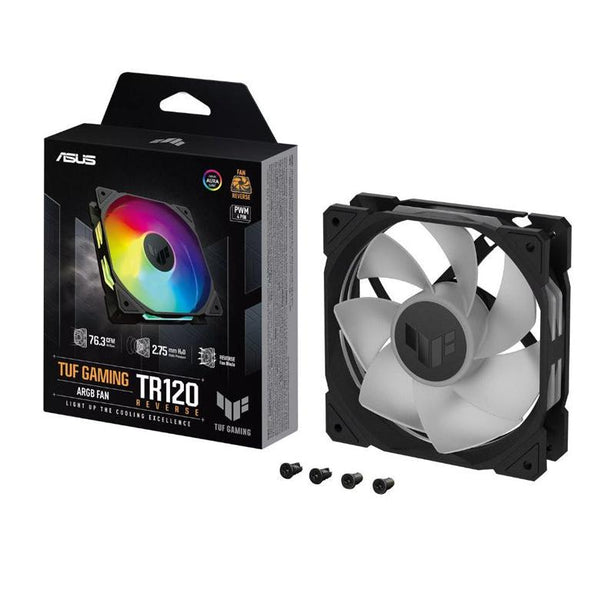 ASUS TUF Gaming TR120 BLACK Black ARGB 12cm Case Fan - Single Pack Single Fan (TH-ATTR12A) 