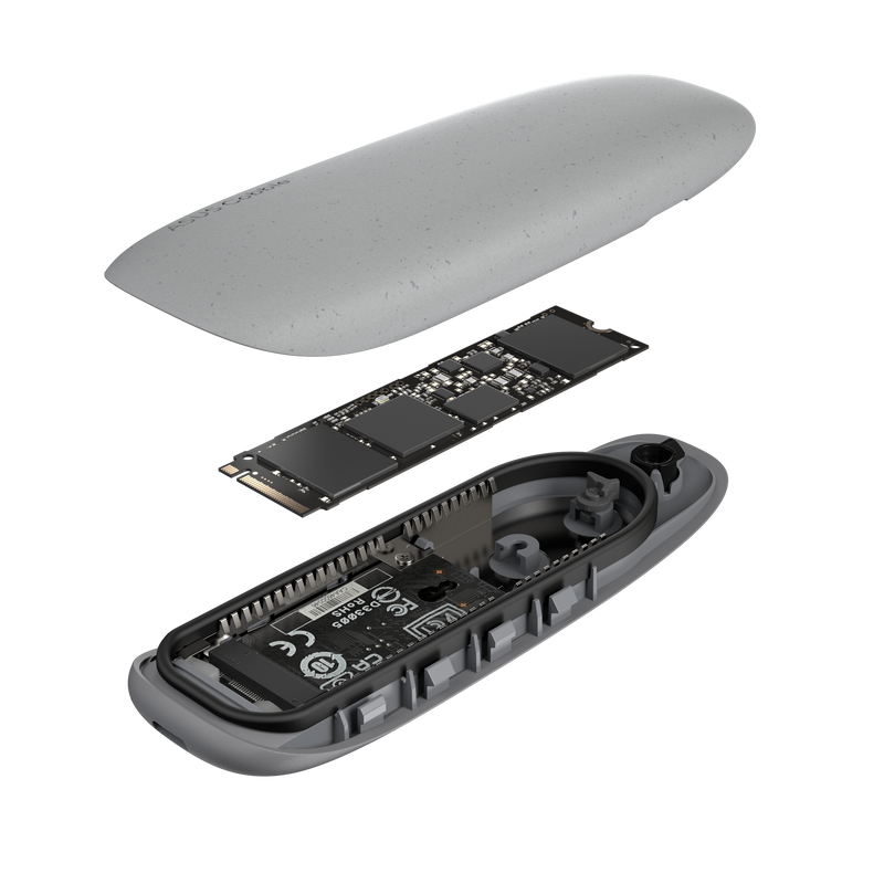 ASUS Cobble 灰色 USB-C 3.2 Gen 2x1 SSD 外接盒 - IP55 防水防塵 ESD-A1A (HD-AACG)