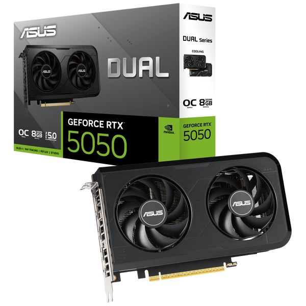 ASUS DUAL GeForce RTX 5050 OC 8GB GDDR6 DUAL-RTX5050-O8G (DI-E5050E8)