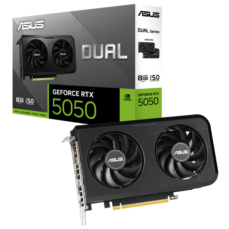 ASUS DUAL GeForce RTX 5050 8GB GDDR6 DUAL-RTX5050-8G (DI-E5050D8)
