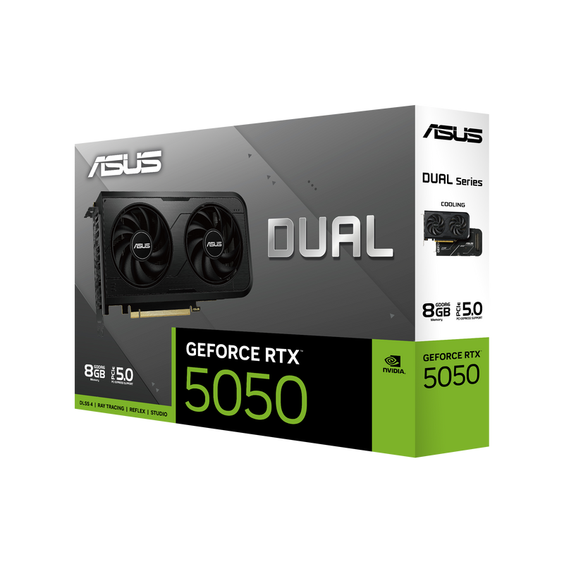 ASUS DUAL GeForce RTX 5050 8GB GDDR6 DUAL-RTX5050-8G (DI-E5050D8)