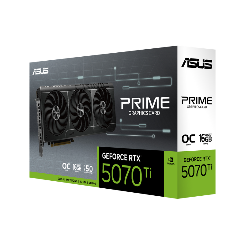 ASUS PRIME GeForce RTX 5070 Ti OC 16GB GDDR7 PRIME-RTX5070TI-O16G (DI- ASUS PRIME GeForce RTX 5070 Ti OC 16GB GDDR7 PRIME-RTX5070TI-O16G (DI-