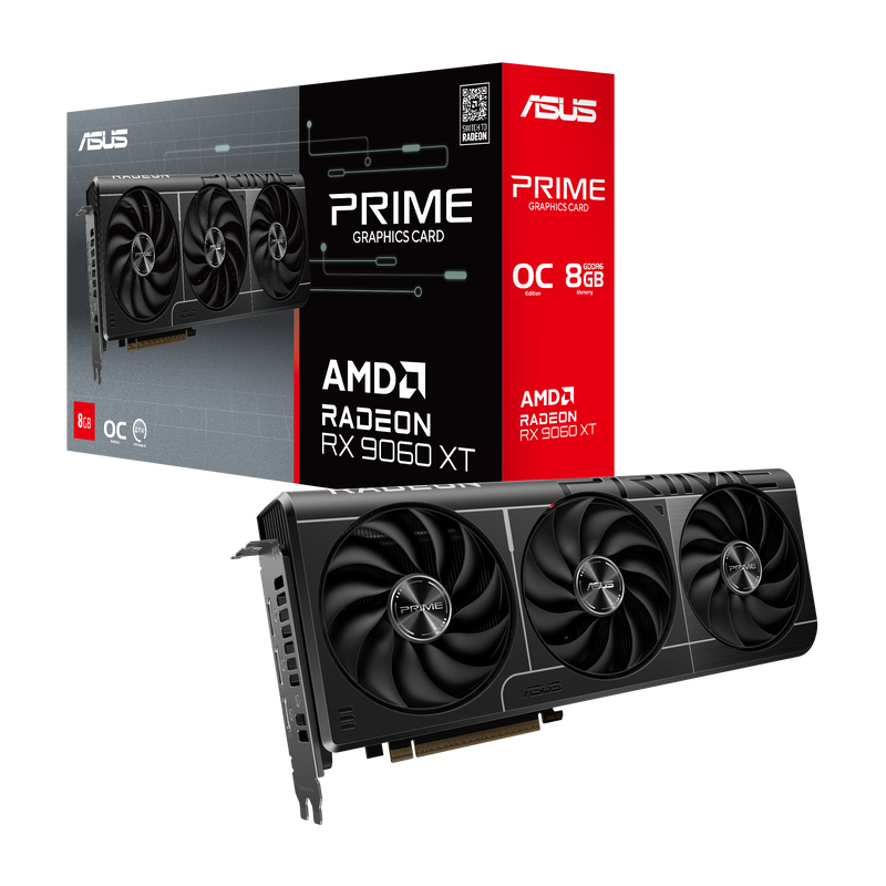 ASUS PRIME Radeon RX 9060 XT OC 8GB GDDR6 PRIME-RX9060XT-O8G (DI-A906XR8)