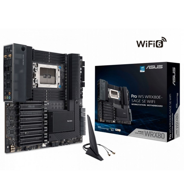 ASUS PRO WS WRX80E-SAGE SE WIFI DDR4,Socket sWRX8 EATX Motherboard