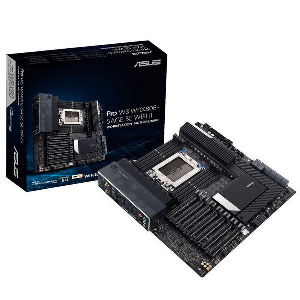 ASUS PRO WS WRX80E-SAGE SE WIFI II DDR4,Socket sWRX8 EATX Motherboard