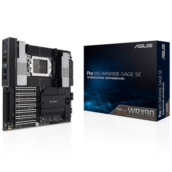 ASUS Pro WS WRX90E-SAGE SE AMD Ryzen Threadripper PRO 7000 WX-Series Socket sTR5 EATX Motherboard (MB-BWX9SS)
