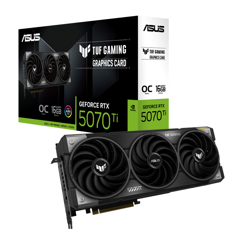 ASUS TUF GeForce RTX 5070 Ti OC 16GB GDDR7 TUF-RTX5070TI-O16G-GAMING (DI-E507TY1)