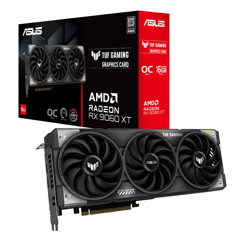 ASUS TUF Radeon RX 9060 XT OC 16GB GDDR6 TUF-RX9060XT-O16G-GAMING (DI-A906XY1)