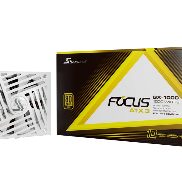 Seasonic 1000W Focus GX-1000 (2024) White 白色ATX3.1 80Plus Gold Seasonic 1000W Focus GX-1000 (2024) White 白色ATX3.1 80Plus Gold