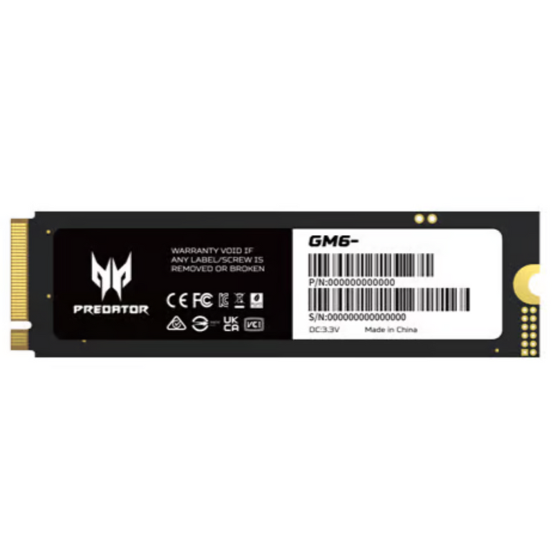 Acer Predator 4TB GM6 BL.9BWWR.135 M.2 2280 PCIe Gen4 x4 SSD (HD-AGM64T)
