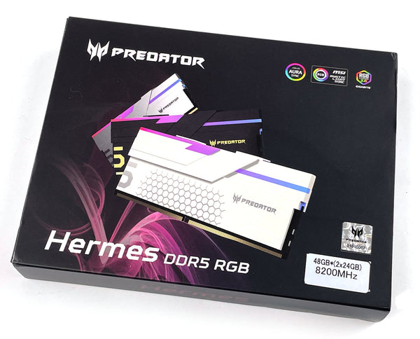 Acer 48GB Kit (2x24GB) Predator HERMES RGB Black BL.9BWWR.457 CL40 DDR5 8200MHz Memory
