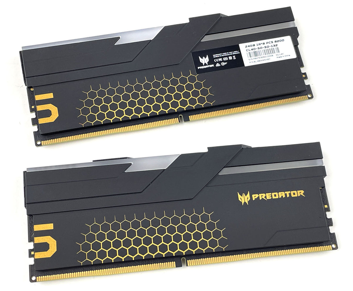 Predator Hermes DDR5 48GB（24*2）8400MHz Acer Predator Hermes DDR5 RAM 8000 MHz