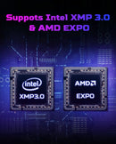 Acer Predator 48GB Kit (2x24GB) HERMES RGB Black 黑色 BL.9BWWR.445 DDR5 6800MHz CL34 Memory AMD EXPO & Intel XMP 3.0 (RM-AH5G48B)