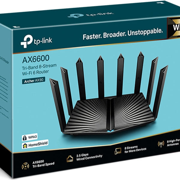 TP-Link Archer AX90 AX6600 Tri-Band WiFi 6 Router