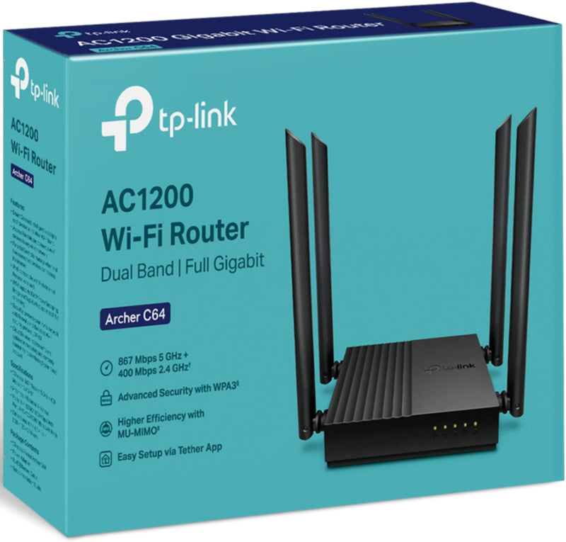 TP-Link Archer C64 AC1200 Dual-Band Wi-Fi Router