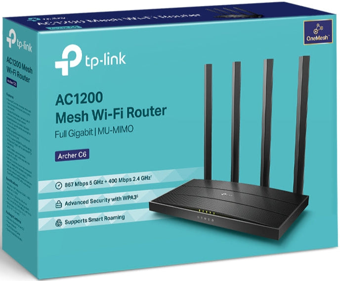 TP-Link Archer C6 AC1200 Dual-Band Wi-Fi Router