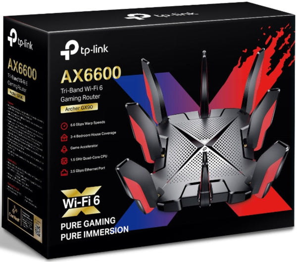 TP-Link Archer GX90 AX6600 Tri-Band Wi-Fi 6 Gaming Router