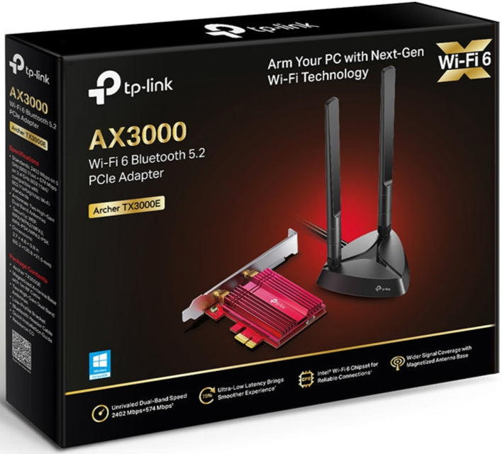 TP-Link Archer TX3000E AX3000 Dual Band Wi-Fi 6 Bluetooth 5.0 PCI Express Adapter