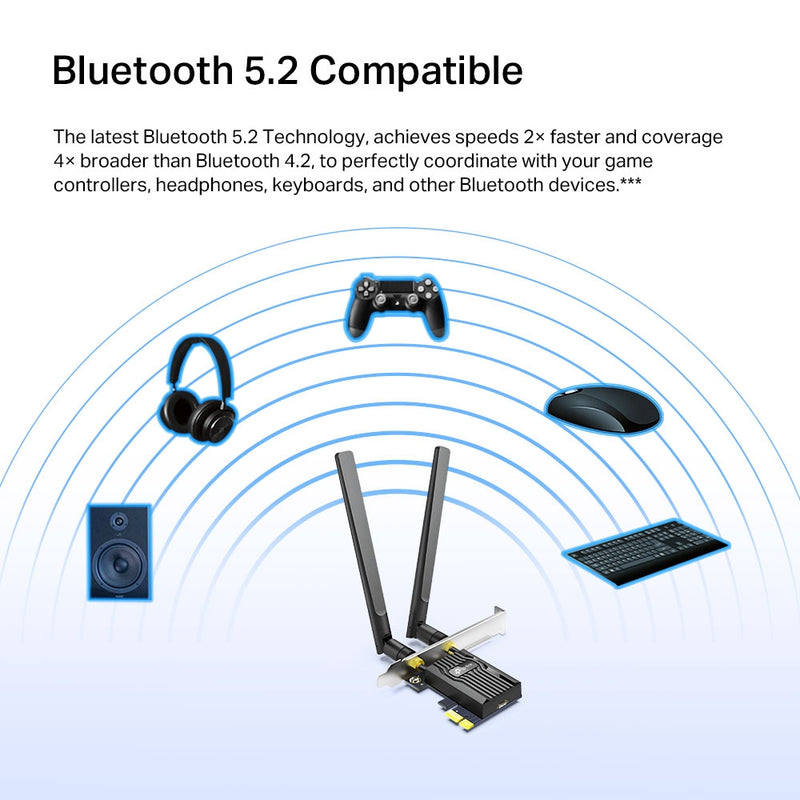 TP-Link Archer TX55E AX3000 Dual Band Wi-Fi 6 Bluetooth PCI Express Adapter