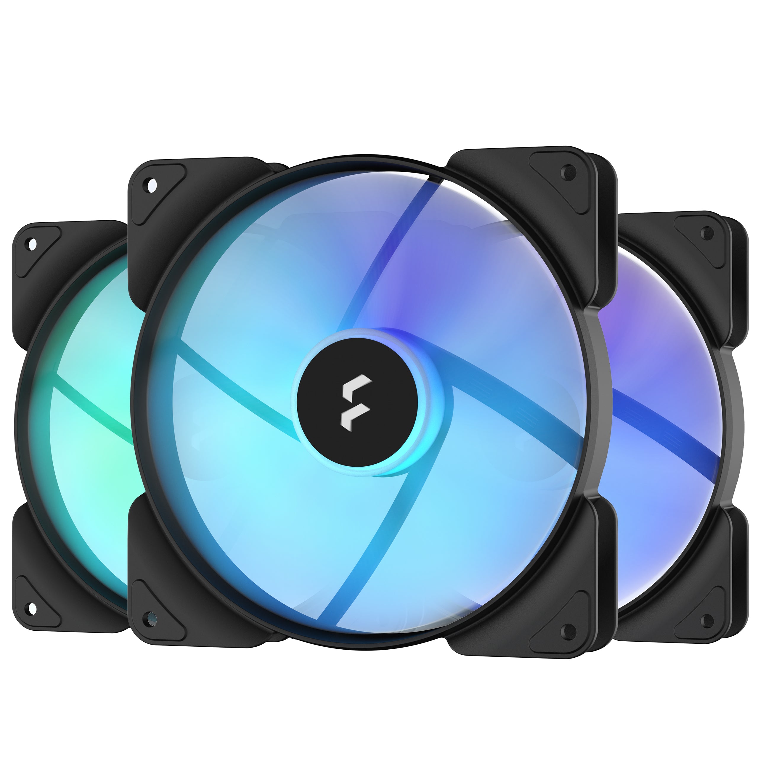 Fractal Design Aspect 12 RGB PWM Black Frame 3-Pack Case Fan (FD-F-AS1