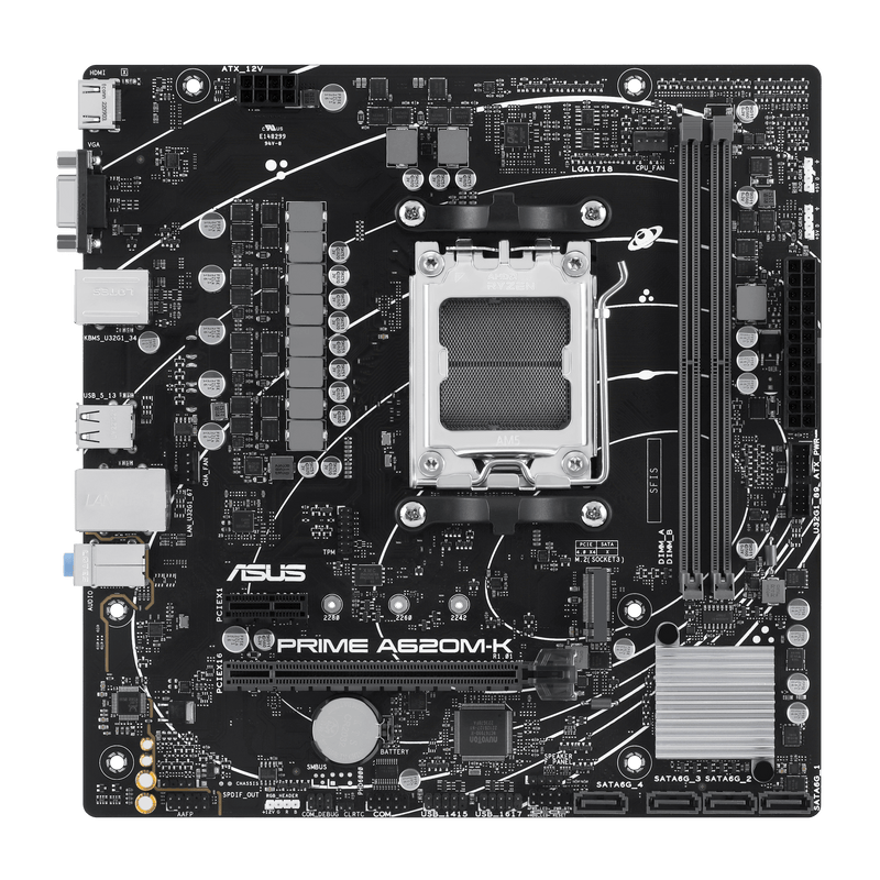 ASUS PRIME A620M-K-CSM DDR5,Socket AM5 mATX Motherboard