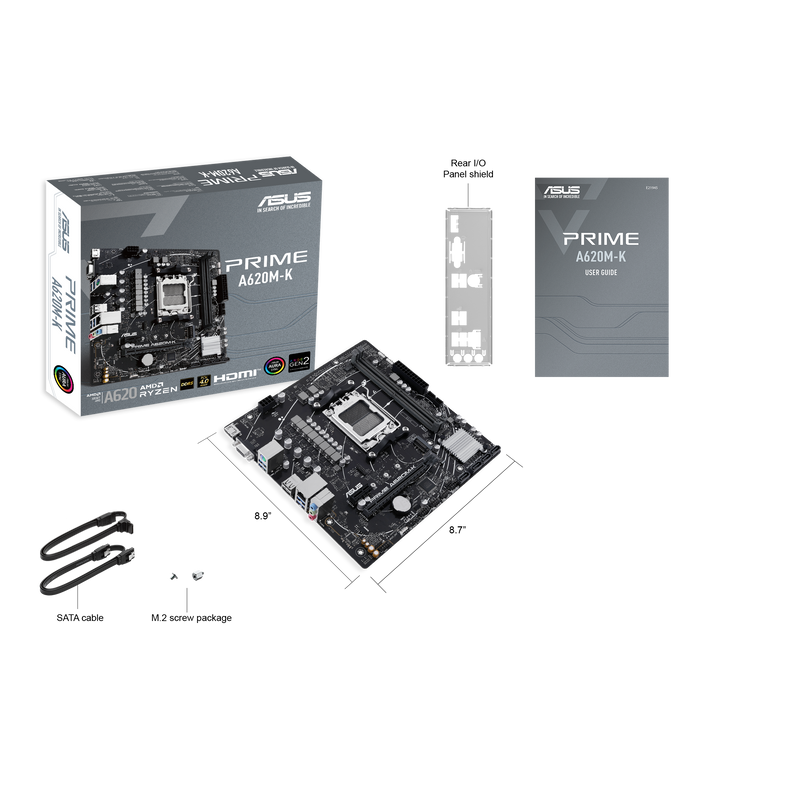 ASUS PRIME A620M-K-CSM DDR5,Socket AM5 mATX Motherboard