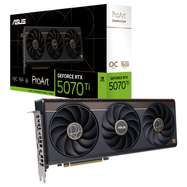 ASUS PROART GeForce RTX 5070 Ti OC 16GB GDDR7 PROART-RTX5070TI-O16G-GAMING (DI-E507TP1)